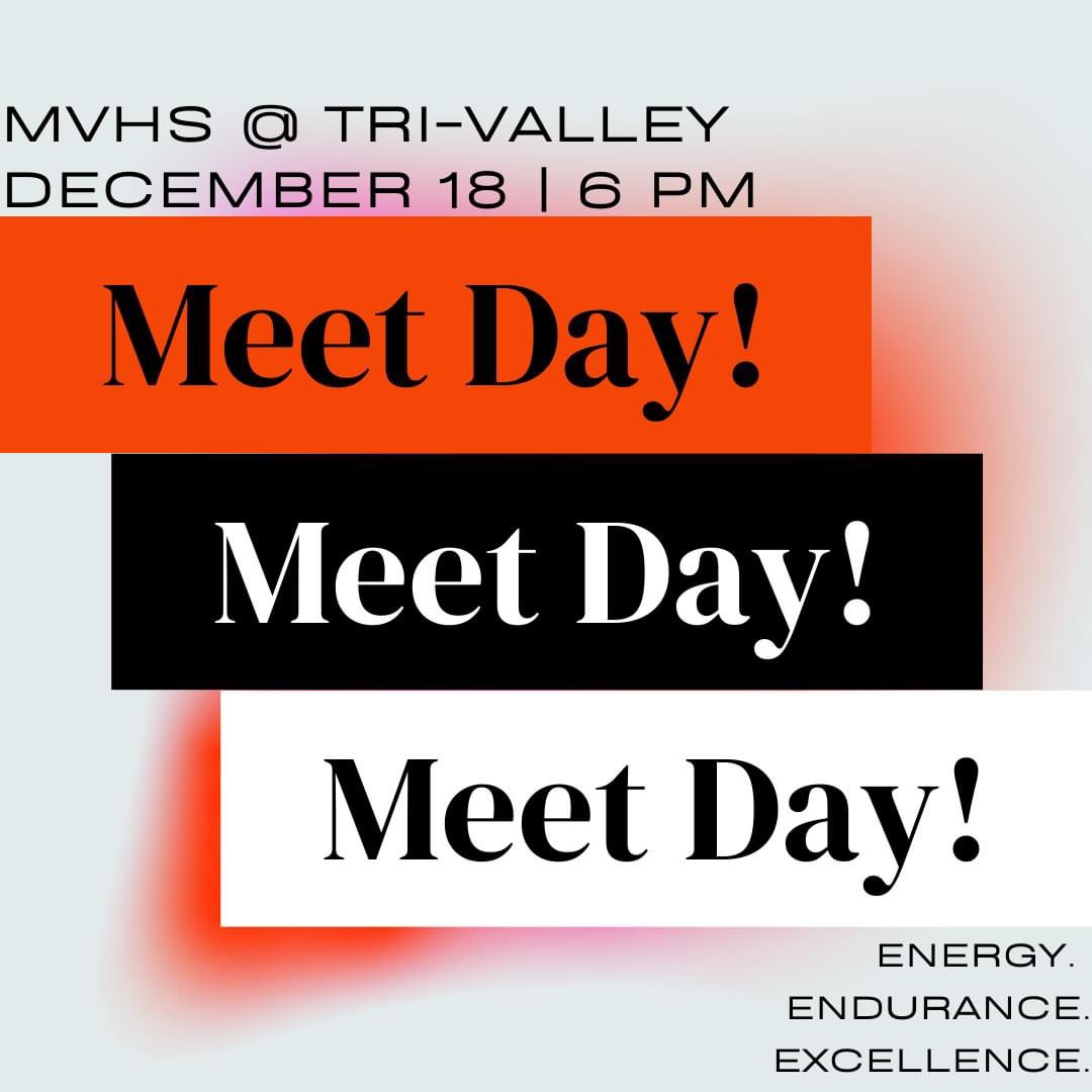 JacketSwimming's tweet photo. 🌟MEET DAY!🌟

We're kicking off Holiday Break with a meet! Tonight, we take on Tri-Valley, John Glenn, and Cambridge! 

Tune in using this link: https://t.co/erO944IPVI
 
Competition begins at 6PM. 

#EnergyEnduranceExcellence https://t.co/Vx5gs5xMkf