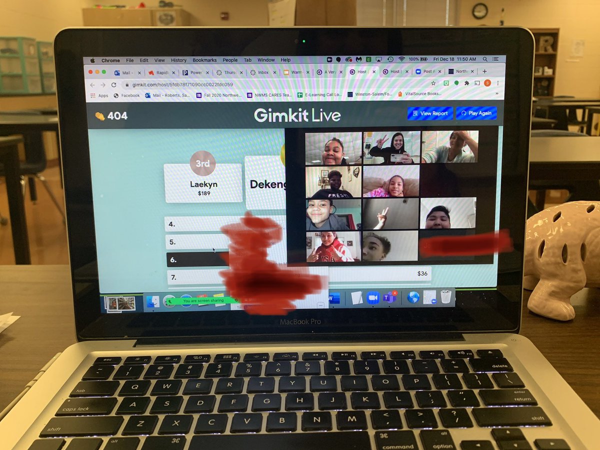 sciencewithMsR's tweet photo. I don’t fight the camera battle, but today, I asked to see my students one more time this year 🤓 It was so refreshing to see their faces and wish them a restful break! 💕 https://t.co/Xp9YZfk49d