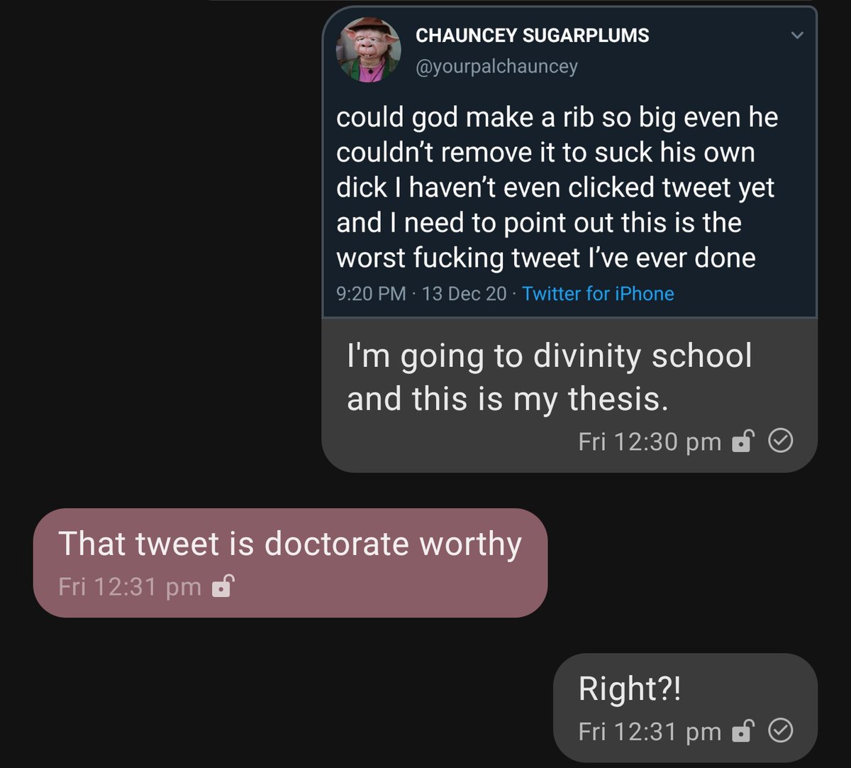 RealNietzsche's tweet photo. @yourpalchauncey You were too humble with this banger idea. https://t.co/6EUNIfuugx