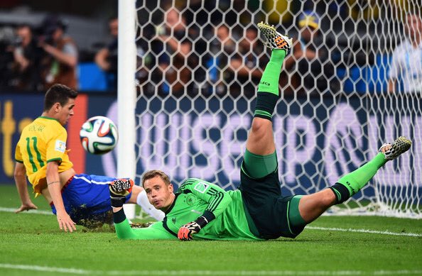 Neuer made his 22nd clean sheet for Germany in only 50 games, in Brazil. The 1-0 Quarter-final defeat of France.Germany routed Brazil 7-1 in the semi final, and beat Argentina 1-0 in the final, to record a 4th World Cup victory. Neuer was not heavily tested in either of the