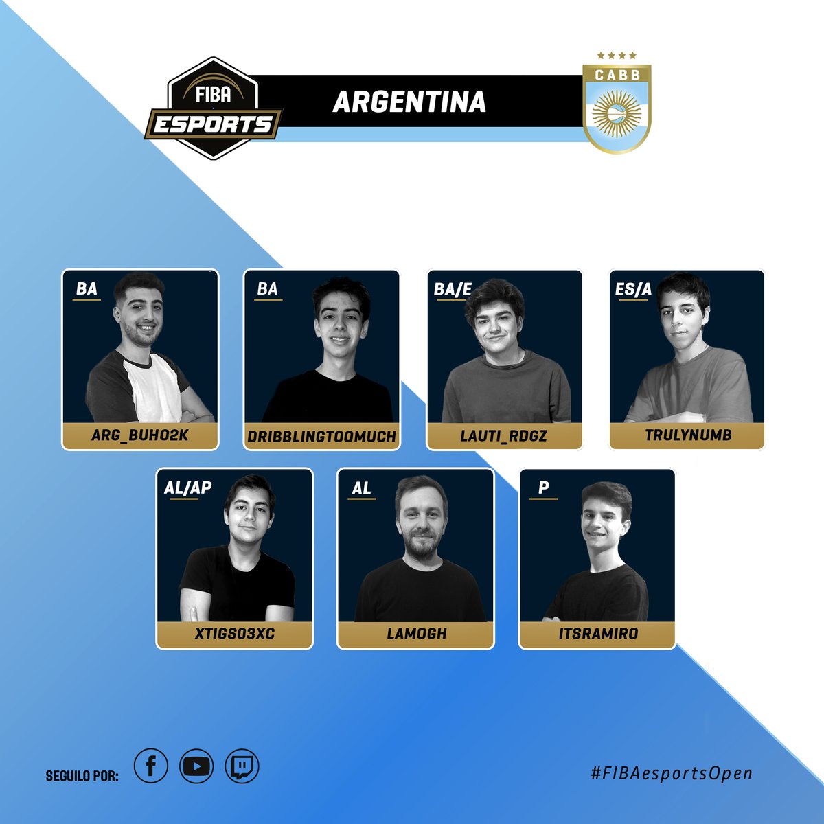 cabboficial's tweet photo. Este sábado, a las 11.30, la Selección debuta vs Brasil en el #FIBAEsportsOpen🎮🏀🇦🇷

Mañana y el domingo disputará cuatro juegos buscando retener el título sudamericano. Todos se podrán ver, con relatos y comentarios, desde nuestra cuenta de Twitch. 

🔗https://t.co/N7tYZo5hQU https://t.co/bFEXptOZo3