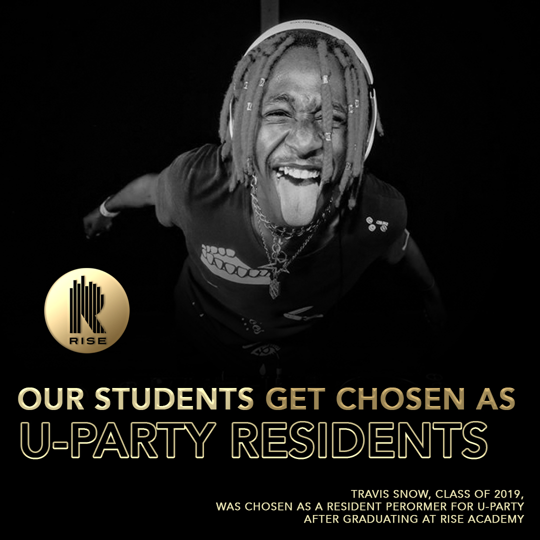 Each year, SA's longest-standing school events brand, <a href="/uparty_sa/">U-PARTY</a>, select resident DJs and Performers from RISE Academy for their school socials and events. The residents then have the opportunity to DJ/Perform at all of the events for the duration of the year. 🎵