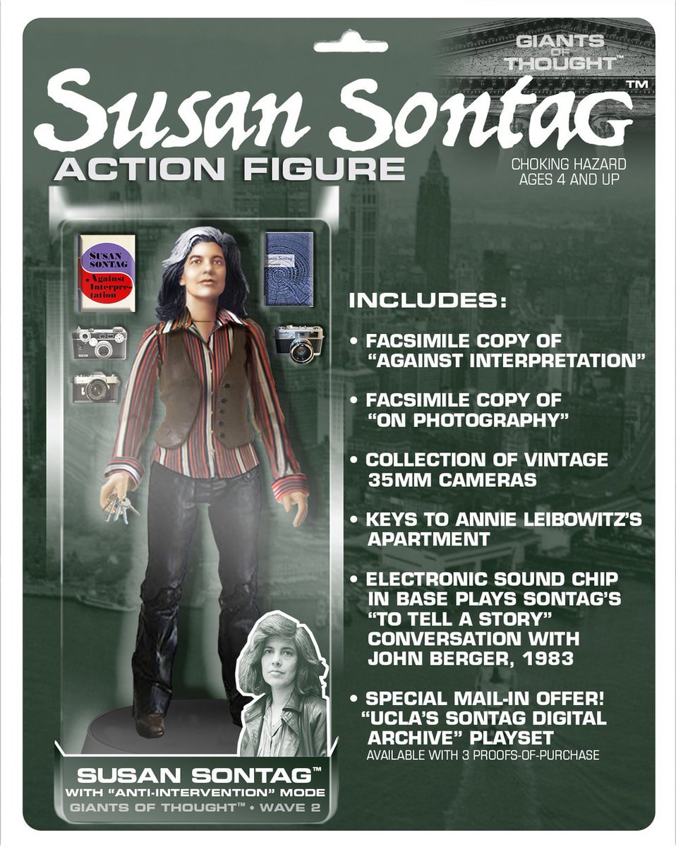 Susan Sontag action figure.