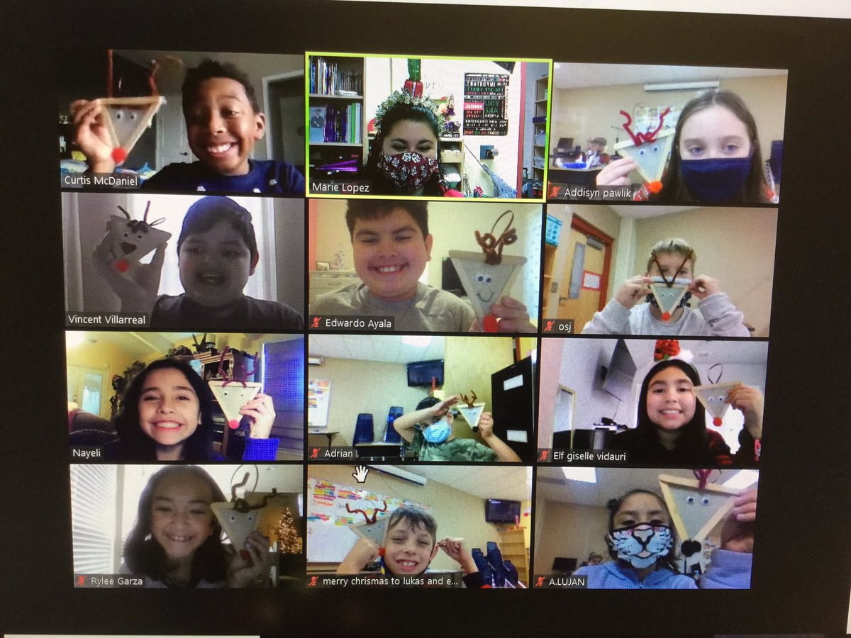 MarieMLopez74's tweet photo. 😍Virtual Christmas Fun! @NISDHenderson  #3rdgrade 😍❤️ https://t.co/Xuv4SZbUq6