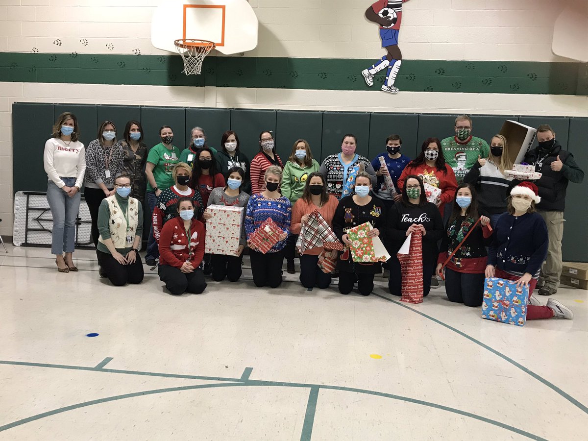 THIS! After spending the week shopping for our Sox for Kids families, this festive crew wrapped and made ready many packages for delivery next week.  This staff has such huge hearts for our kids. ❤️🎅🏻 #whereyoubelong #merryandbright #wildergf