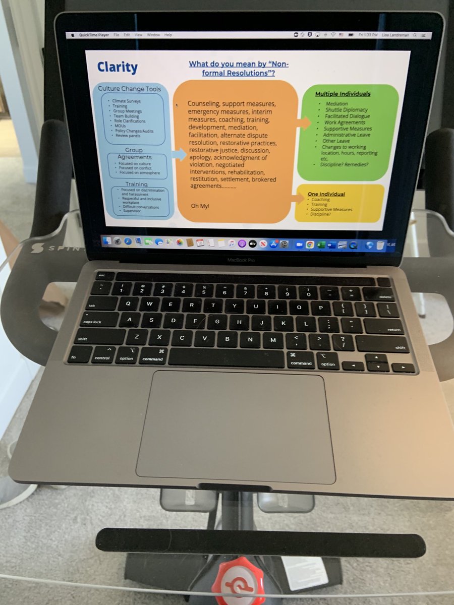 LLandreman's tweet photo. My version of work-life integration...Title IX training on my bike! https://t.co/m8mSuIhGeR