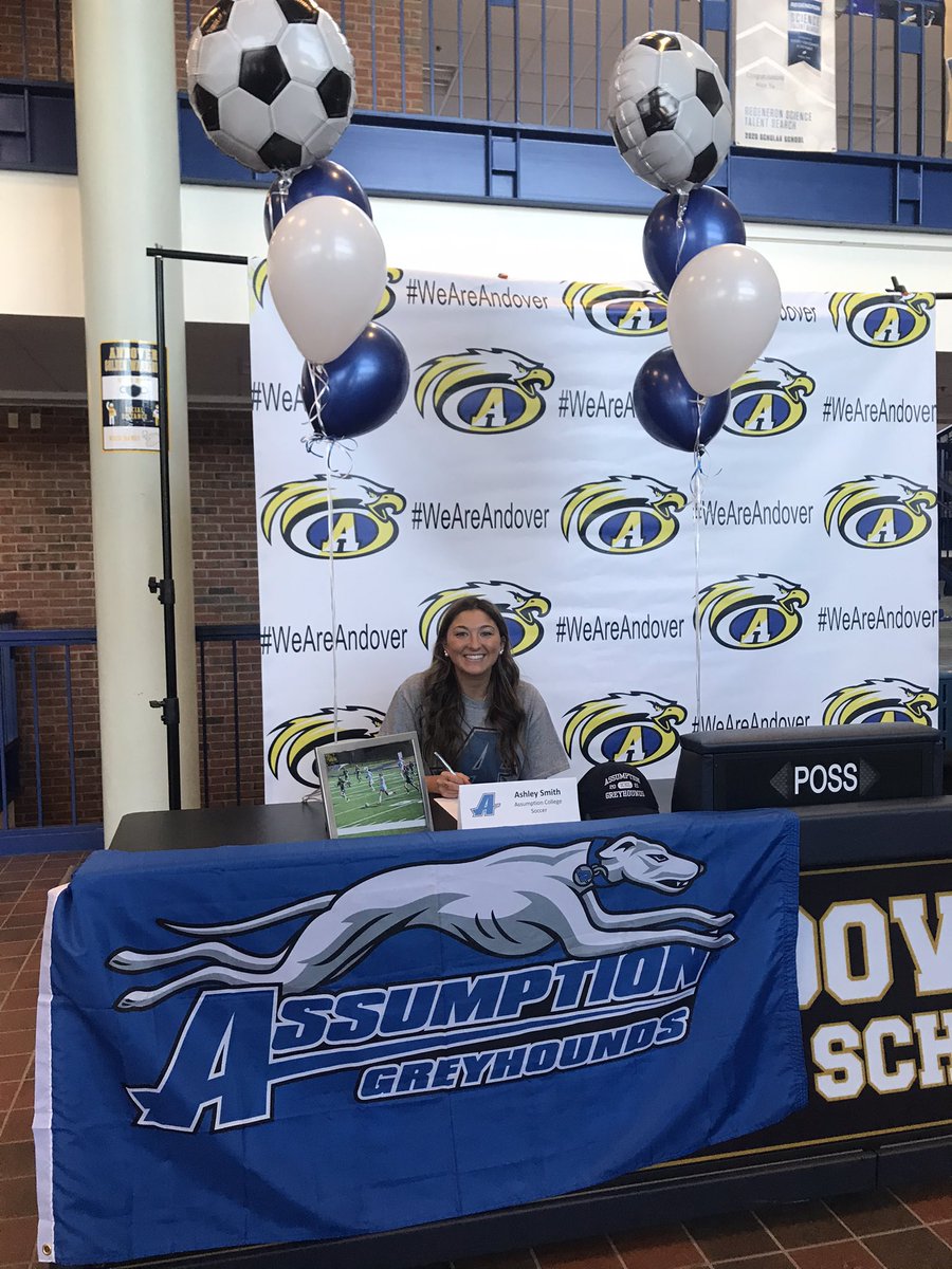 AndoverWarriors's tweet image. Congratulations to Ashley Smith for signing her NLI to Assumption University to play soccer. We are proud of you! @AndoverHS_Princ @AndoverPS @BostonHeraldHS @GlobeSchools @EagleTribSports @GoAssumptionU