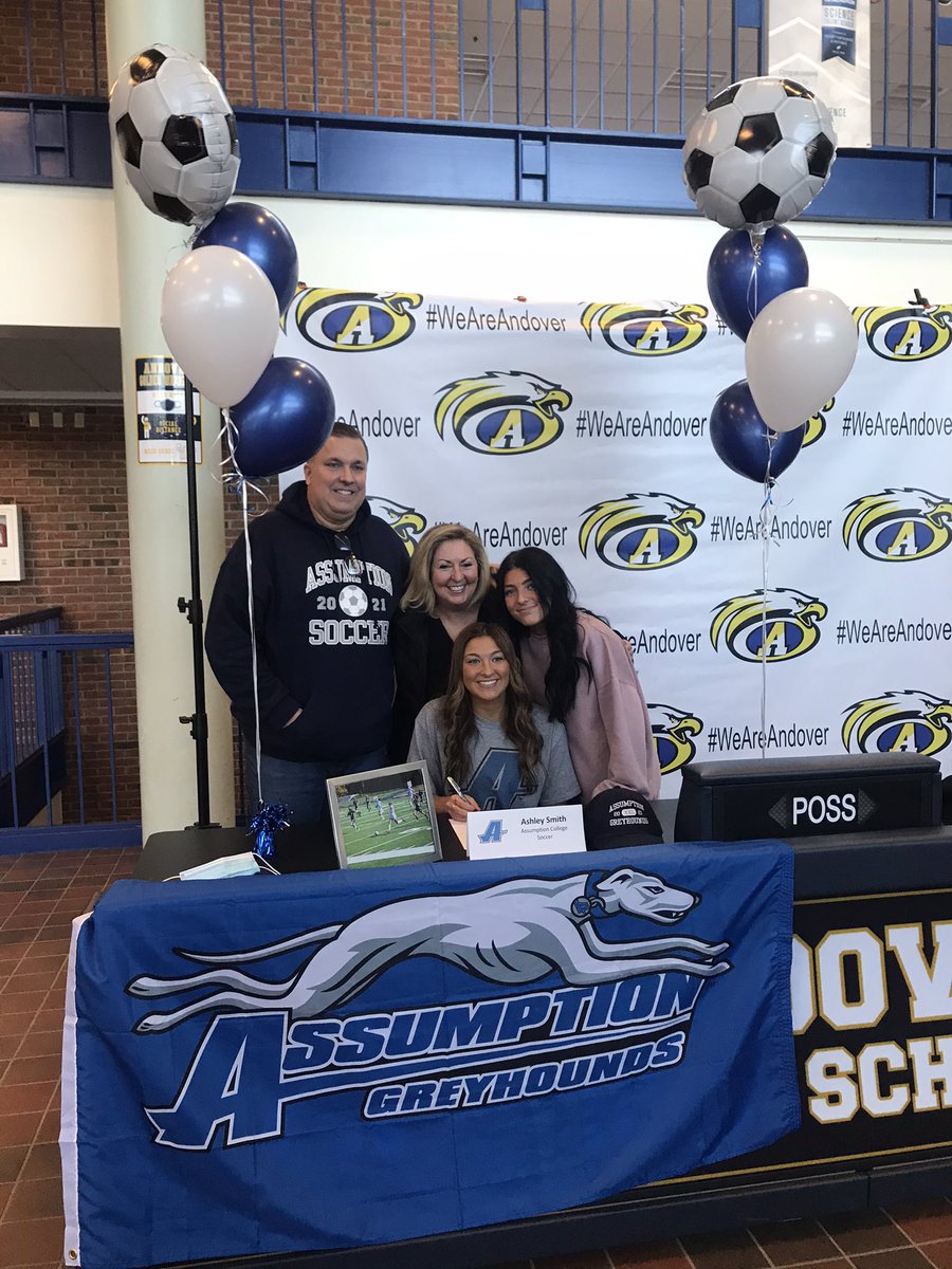 AndoverWarriors's tweet image. Congratulations to Ashley Smith for signing her NLI to Assumption University to play soccer. We are proud of you! @AndoverHS_Princ @AndoverPS @BostonHeraldHS @GlobeSchools @EagleTribSports @GoAssumptionU