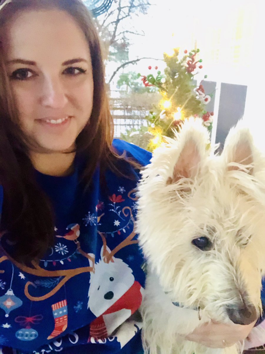 My “ugly” holiday sweater and my pup that has been rolling around making snow angels. 😇 Happy holidays to @eknipp @mstmoffett and the #CiscoSE family! ⛄️