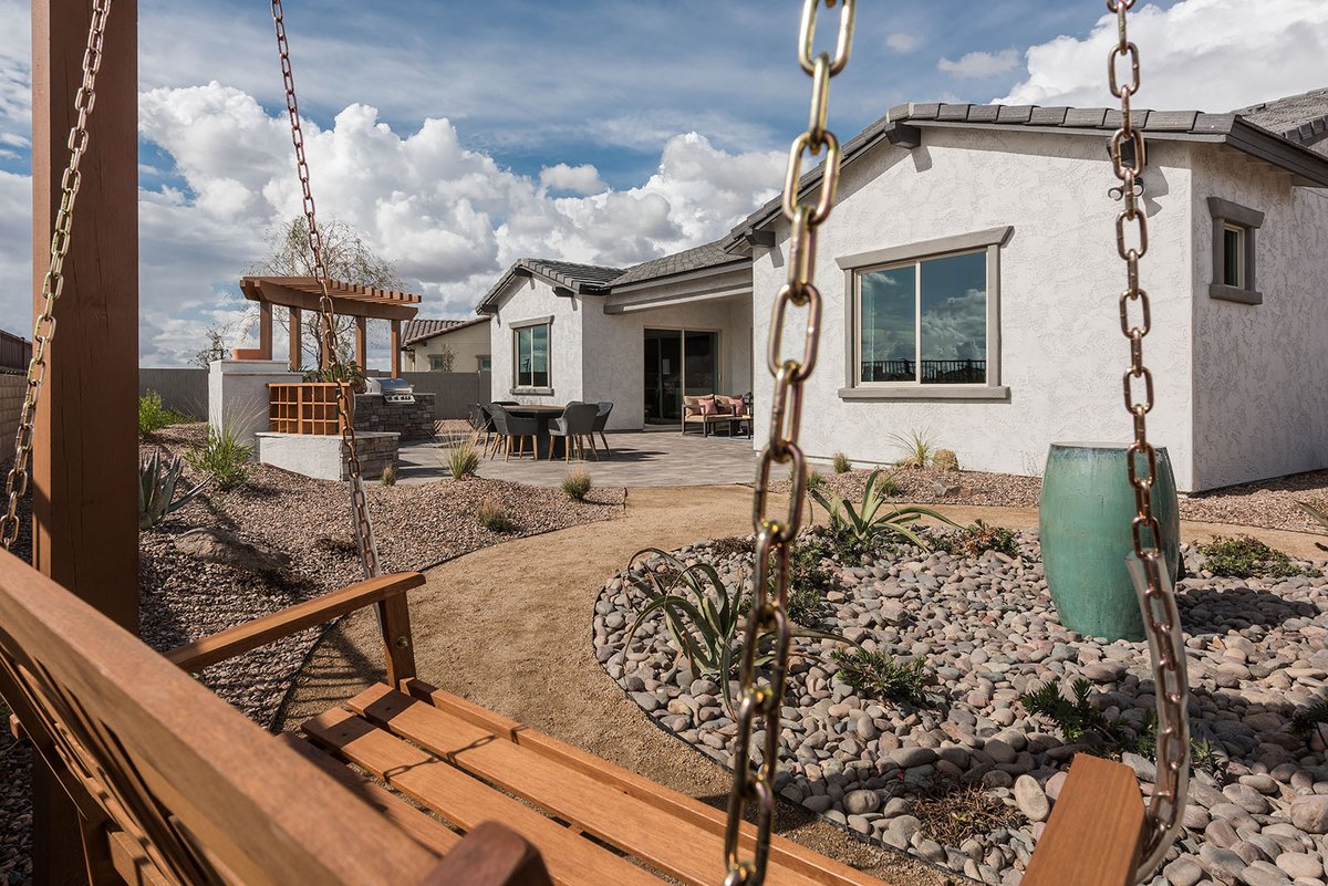 Our move-in ready home of the week is a stunning model at Spur Cross! This #QueenCreek home features a gourmet kitchen, upgraded flooring, an attached RV garage and much, much more. Learn all about this new model home: bit.ly/3ionNXl