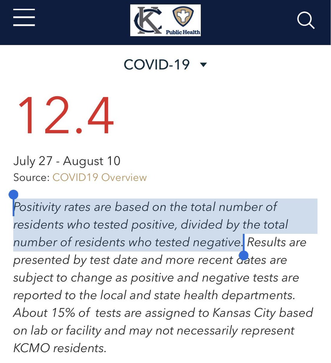 10/ But hey, maybe my standards are just too high. This is the same health department that poured bleach in soup intended for the homeless (look it up) and thought THIS was how you calculate percent positive rate. It was on their official dashboard for months.