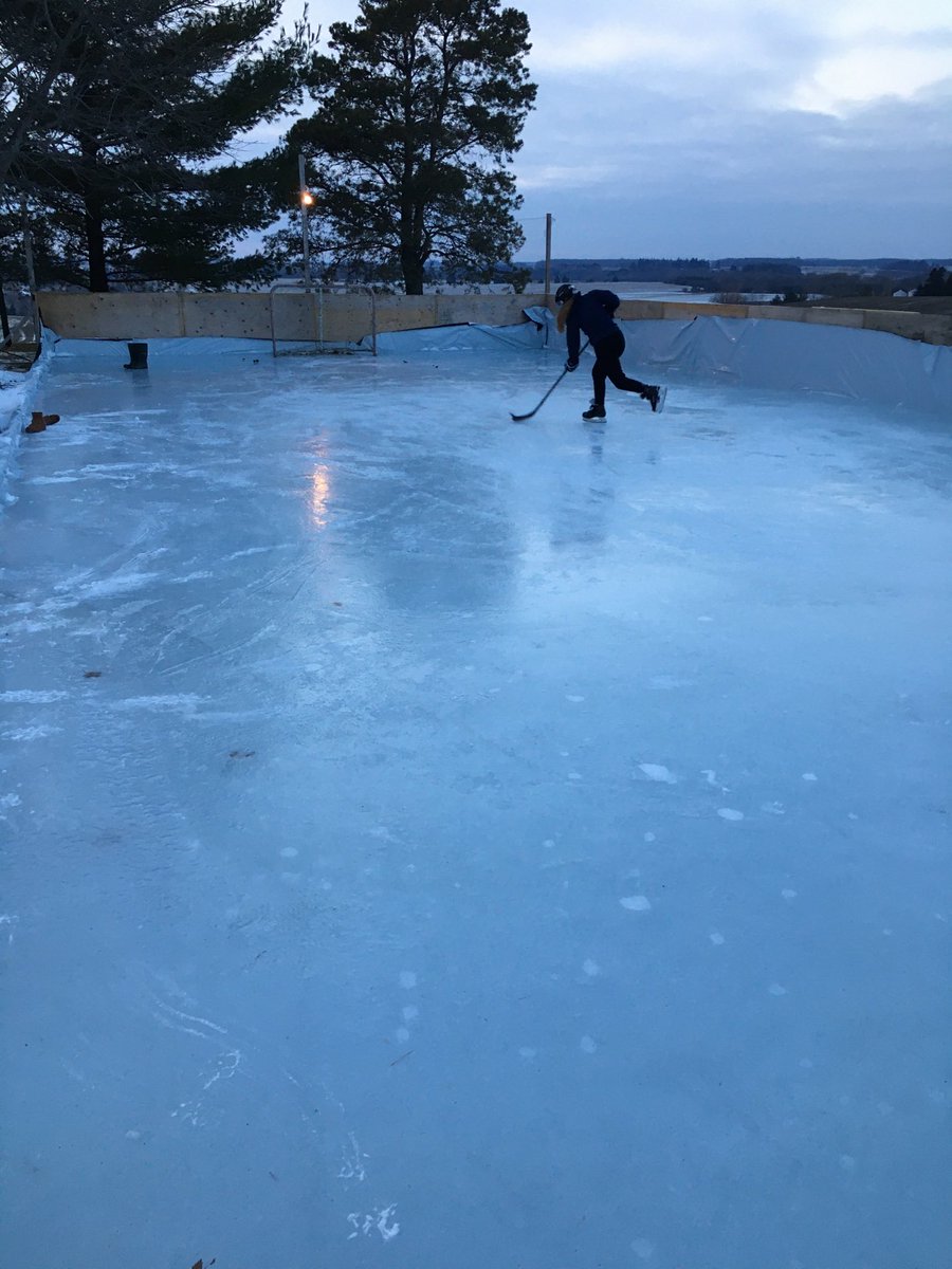 First skate of the season on the #BackyardRink.