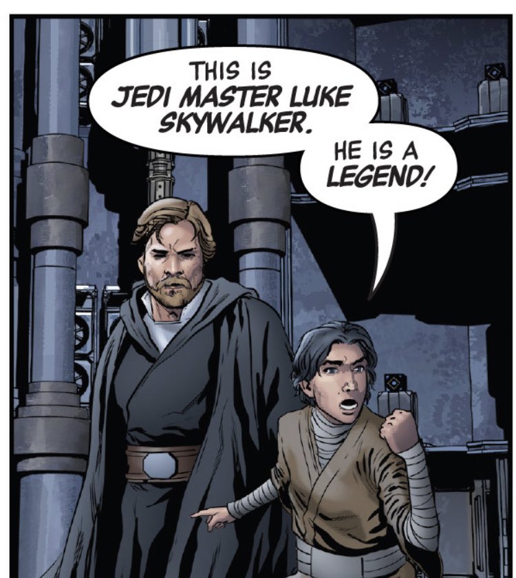 Mandalorian spoilersAt this point Luke is basically a superhero. He’s blown up two death stars, is a famous jedi in the republic, took down vaderThis is five-ish years after Endor. Of fucking course he isAnd we havent actually *seen* Luke at his prime, without looming Vader