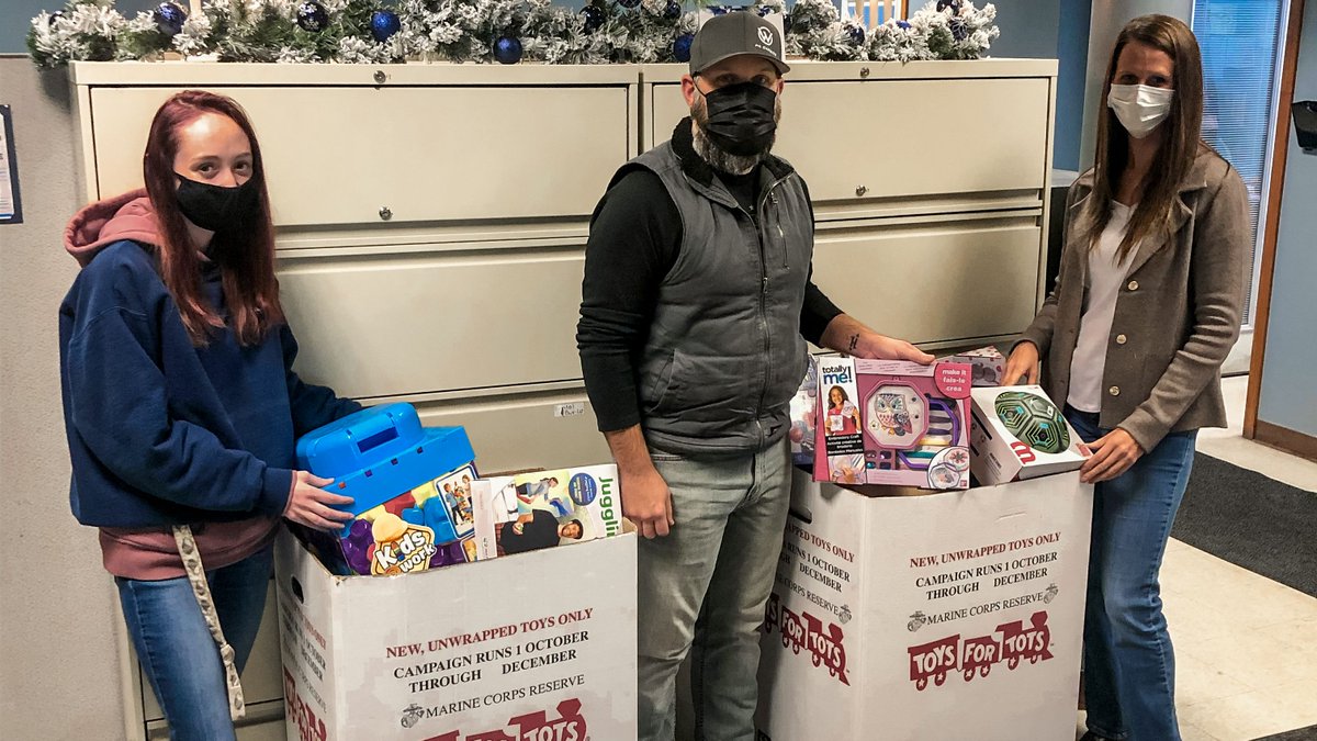 webcotube's tweet photo. #WebcoEmployees have been busy collecting items for both Angel Tree and Toys for Tots initiatives this holiday season. We are thankful for a team that rises to meet a need whenever they have the chance to. https://t.co/lywBoUsQRX