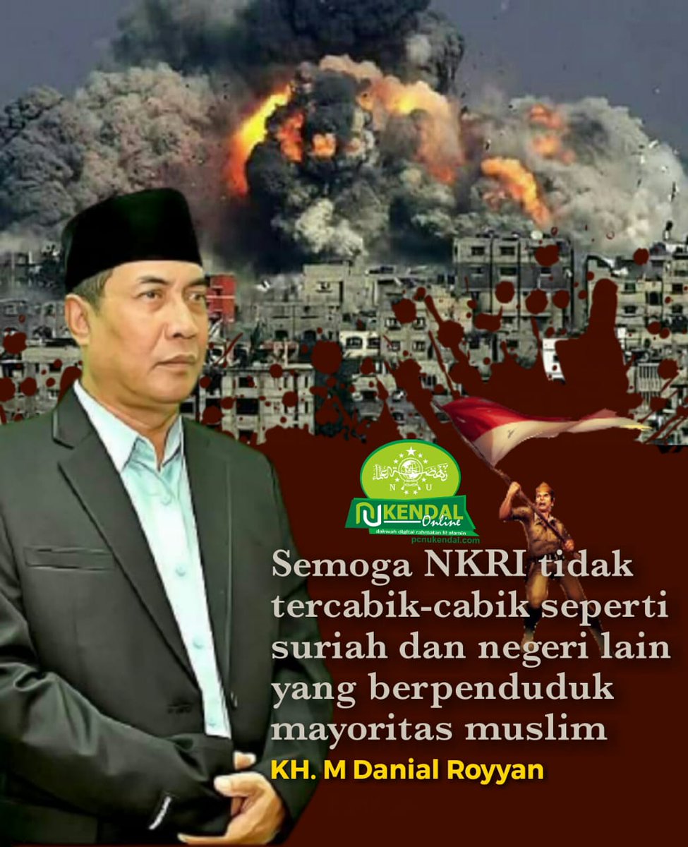 Semoga NKRI tidak tercabik-cabik seperti suriah dan negeri lain yang berpenduduk mayoritas muslim

<a href="/nahdlatululama/">Nahdlatul Ulama</a>
<a href="/mohmahfudmd/">Mahfud MD</a>
<a href="/Dennysiregar7/">Denny Siregar</a>
Mari selalu memakai masker jaga jarak dan cuci tangan 

KH. M Danial Royyan
