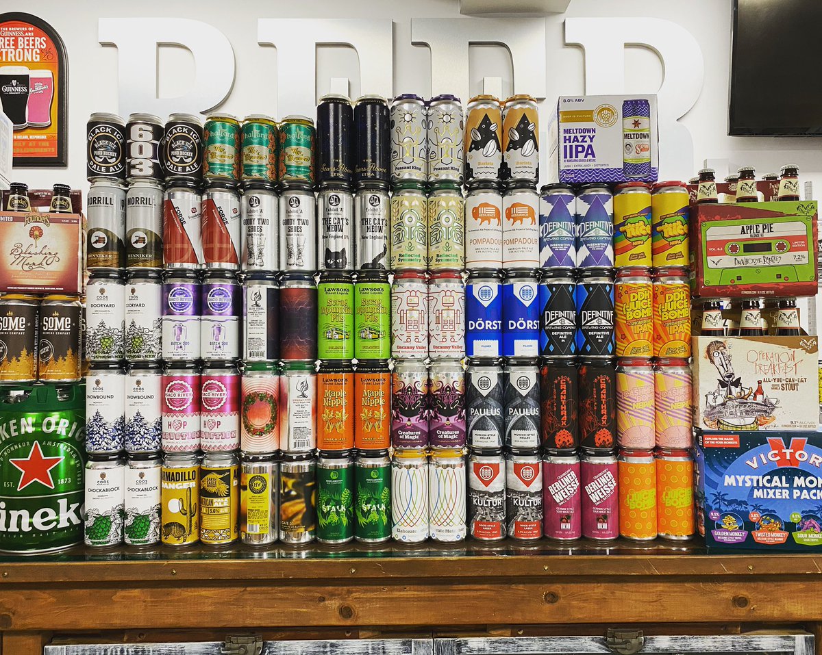 thepackienh's tweet photo. Some stuff
.
.
.
#brewdog #henniker #coos #foundation #sacoriver #eartheagle #halyard #exhibita #barreledsouls #honestweight #zerogravity #lawsons #proclamation #burlingtonbeerco #schilling #sixpoint #definitive #masons #sloop #victory #thepackienh #manchesternh #craftbeer https://t.co/ztf5bk0pfu