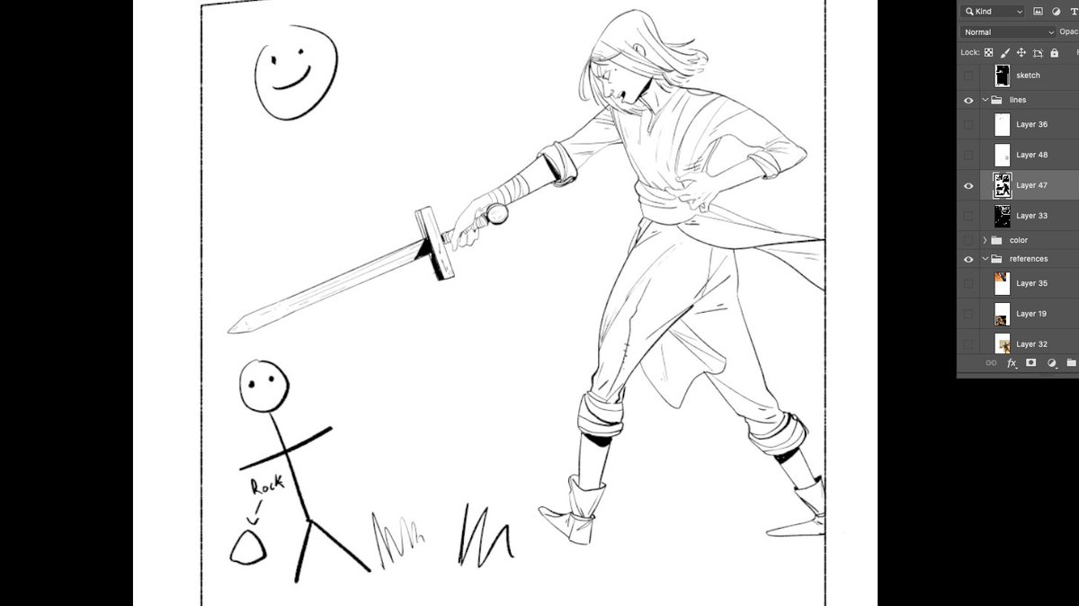 stepped away from my computer to make tea, and came back to see that my little brother decided to "help" finish this comic page for me 