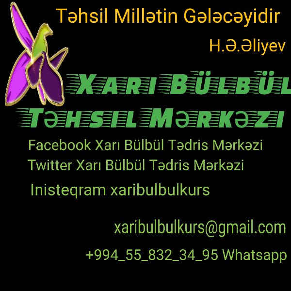 Xarı Bülbül Tədris Mərkəzi (@xar_rk) on Twitter photo 