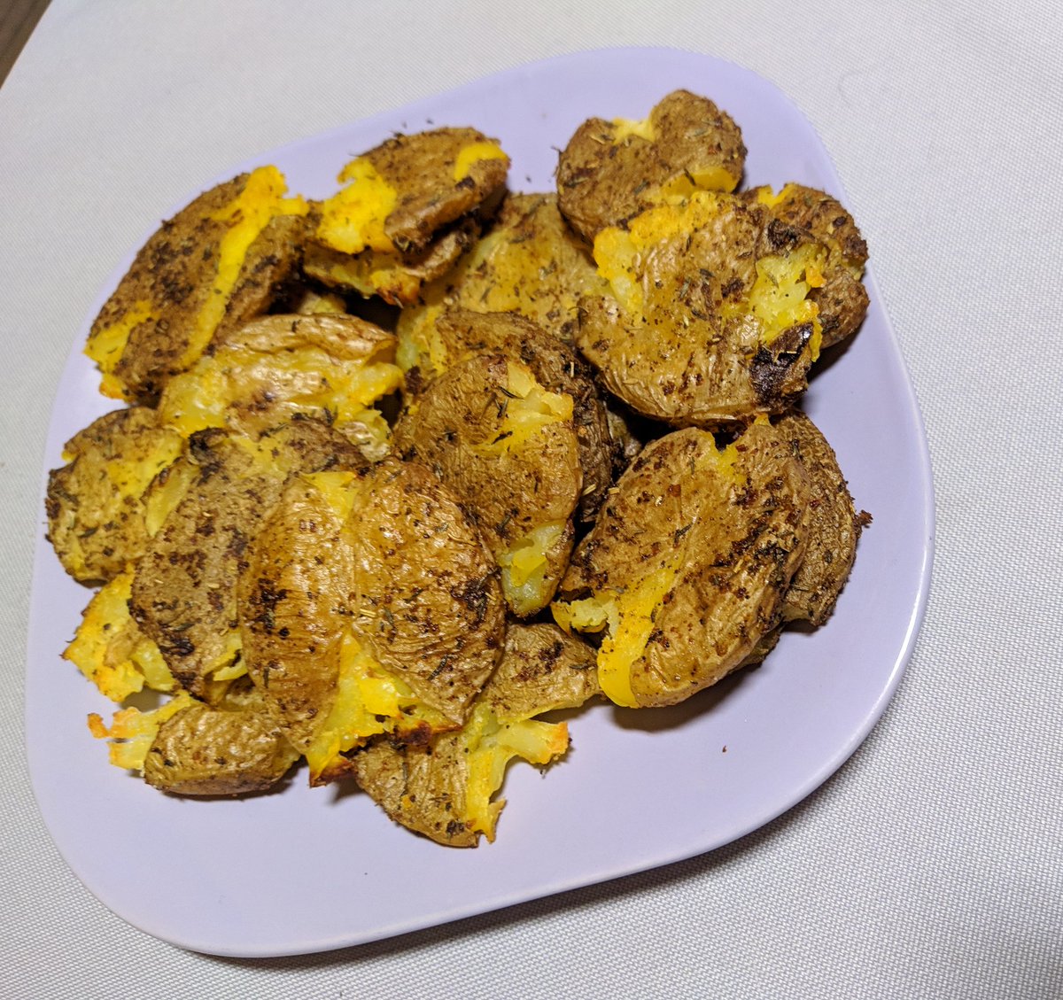 I made the smashed tik Tok potatoes and ARE THEY GOOD! ❤️