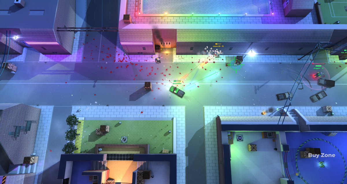 SkillshotCity's tweet photo. New version of Geneshift is out, featuring a huge city map 5x larger than before. This took forever to make! But driving around feels better than ever with sweet GTA2 vibes 🚗 #screenshotsaturday #gamedev #indiedev #geneshift https://t.co/RZvbT1cm3c
