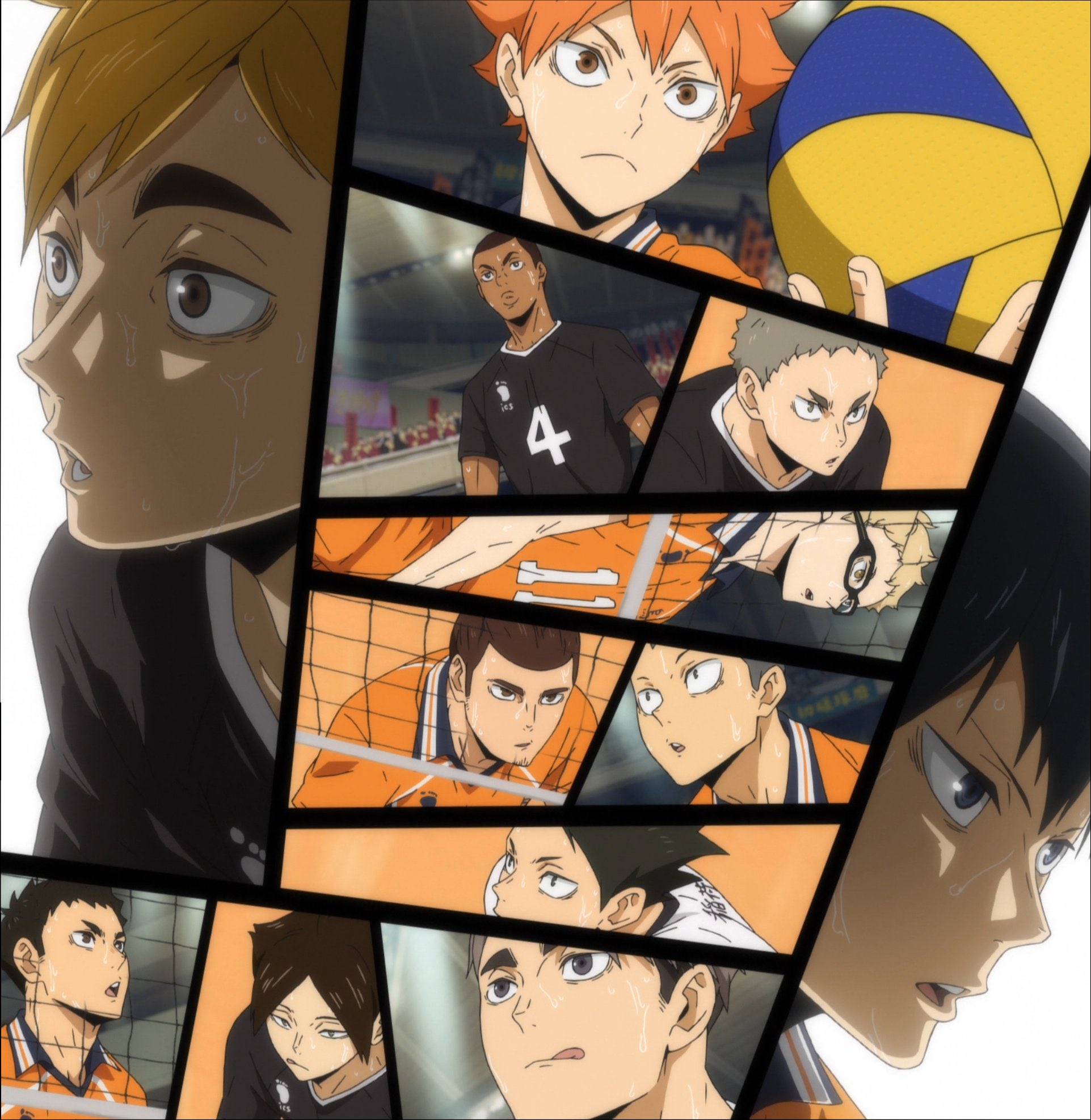 haikyuu, same scene, different art style ( season 3 vs season 4)