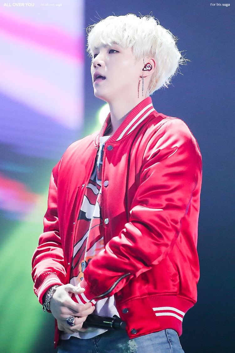 Yoongi wearing red: A powerful thread