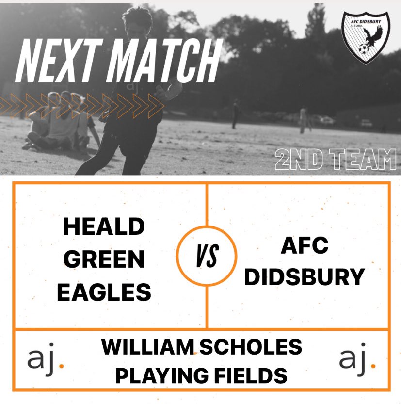 AFCDidsbury's tweet photo. NEXT UP⠀
⠀
Both teams back in action for the final time in 2020.
UP THE DIDS
⠀
📅 Sun 20/12⠀
🆚 FC Torkington & Heald Green Eagles⠀
🏆 ECSFL⠀
⏰ 10:45⠀
🗺 Torkington Park & William Scholes playing fields⠀
⠀
⚪️⚫️🟠⠀
⠀
#afcd #afcdidsbury #andersenjames https://t.co/QFhEoOrloG