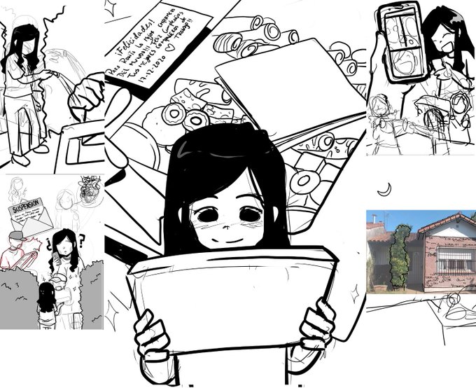 Hoy me siento explotada. Mi t&iacute;a me pidi&oacute; que le haga un mini comic de su cumplea&ntilde;os y ahora me duele<a href="/tag/comic"class="tags"><span>#comic</span></a><a href="/tag/digitalart"class="tags"><span>#digitalart</span></a>