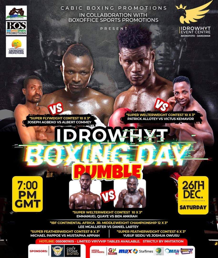 BoxingGhana's tweet photo. 8 DAYS TO GO
#BoxingDayRumble #CabicBoxingPromotions https://t.co/41NQAu5C9S