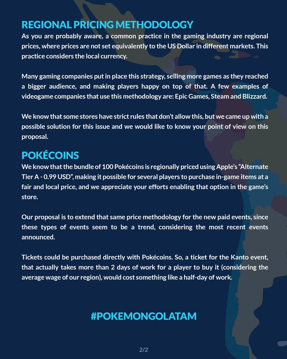 NidosArgentina's tweet photo. Hola @NianticLabs! 

The community from #PokemonGoLATAM has a message for you! https://t.co/nIayp7Ra6f