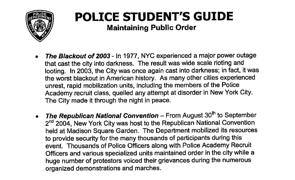 23-30 cover "Civil Disturbances and Riots" including such topics as:* Problem locations* Disorderly groups * Characteristics of Disorderly Groups* Understanding the Causes of Civil Disorder......that last one one bears just a little pause to :