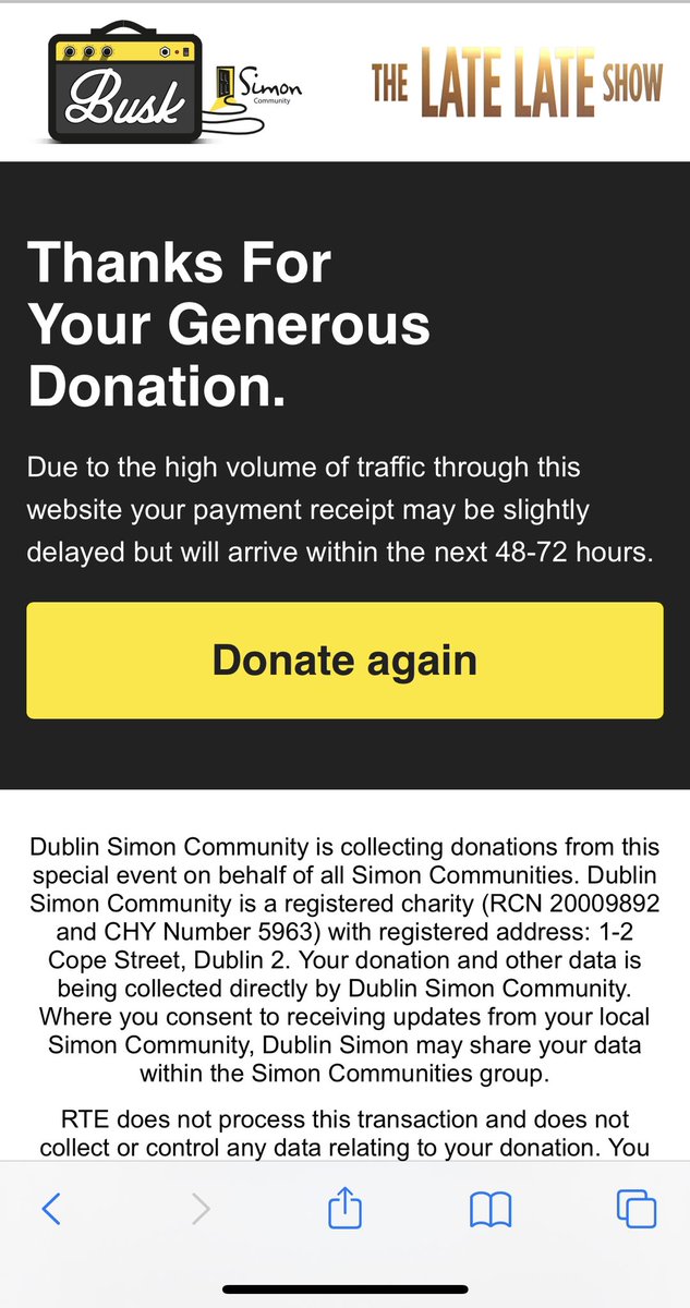 Jeanobenn's tweet photo. Such a great show tonight #LateLateShow #SIMONBUSK2020 please donate at https://t.co/vTRcZlH5Iq https://t.co/aAnwQvIKBa
