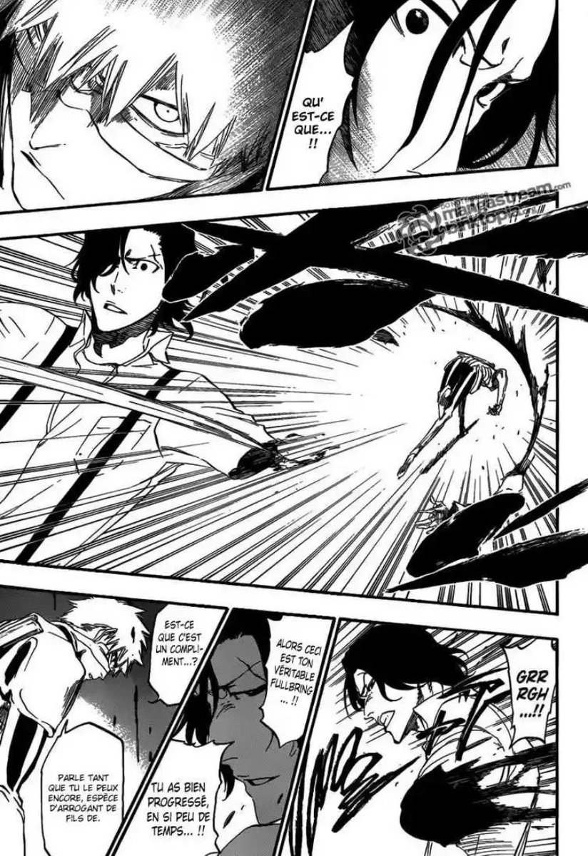 Ça vitesse est fulgurante au point de trancher le bras du Tsukishima sans que ce dernier ne puisse réagir
