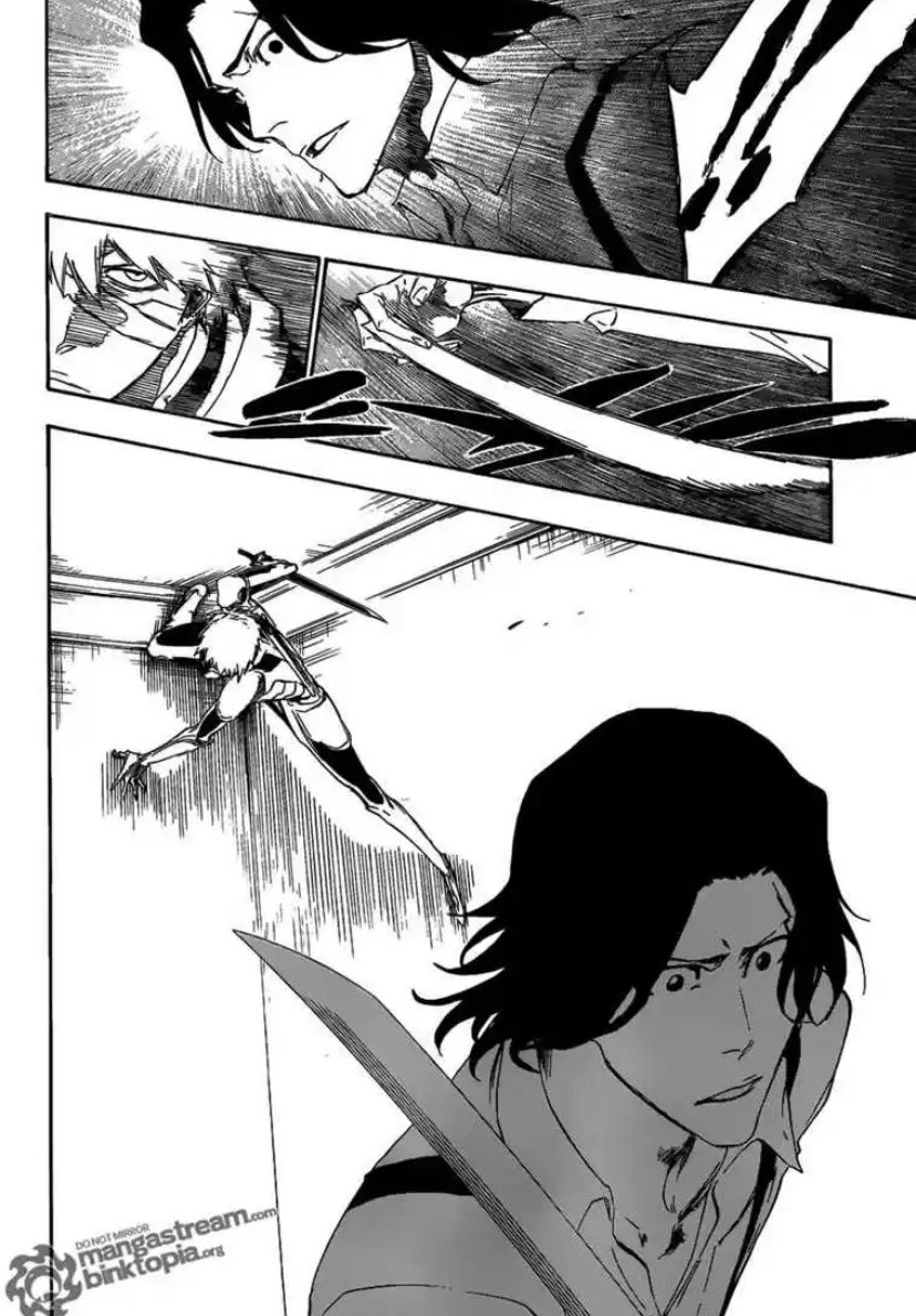 Ça vitesse est fulgurante au point de trancher le bras du Tsukishima sans que ce dernier ne puisse réagir