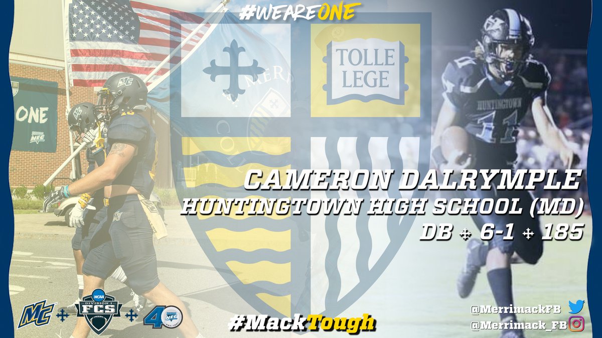 Merrimack_FB's tweet photo. Lastly, we have a long, athletic, lockdown defender with a nose for the football #DMVTakeover #NoFlyZone https://t.co/UNNYsqmKNh