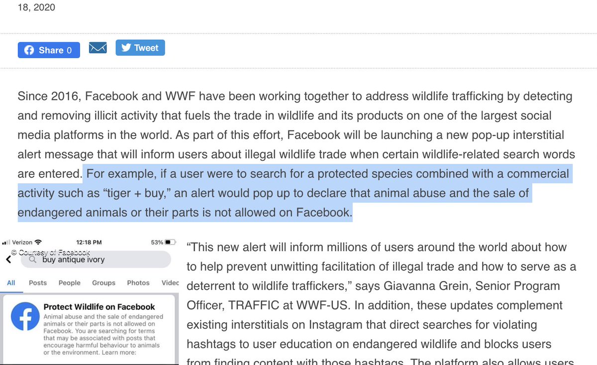 Not to mention the quote that a Facebook spokesperson provided  @natgeo is word-for-word in the first paragraph of Facebook's planted PR piece.Reminder: Facebook would not comment on any of the failures in its moderation that were identified in the report.