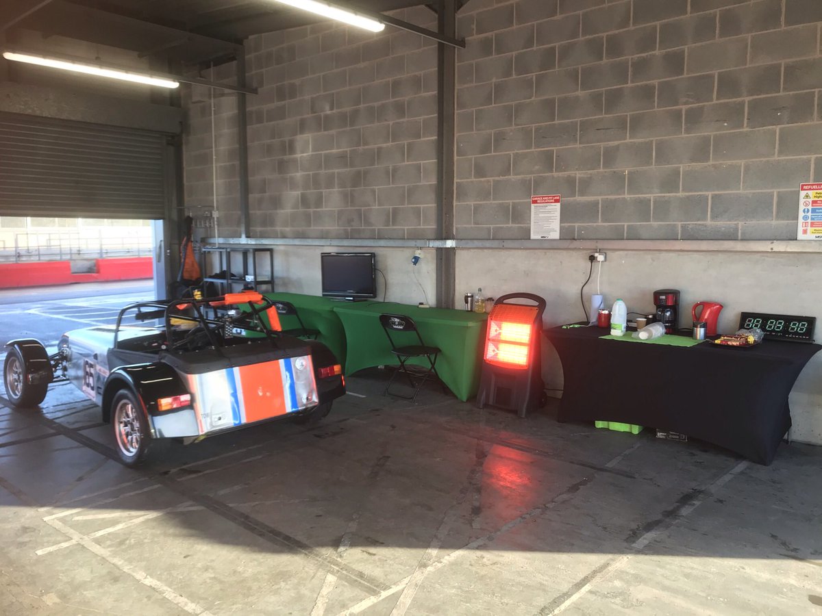 one2oneTrackday's tweet photo. Well it was our last day of coaching for the year this week @DoningtonParkUK  with a customer trying out their new Caterham Specification  - even though it was cold, our new heater took the edge off   Roll on 2021 https://t.co/CelxPo1nBj