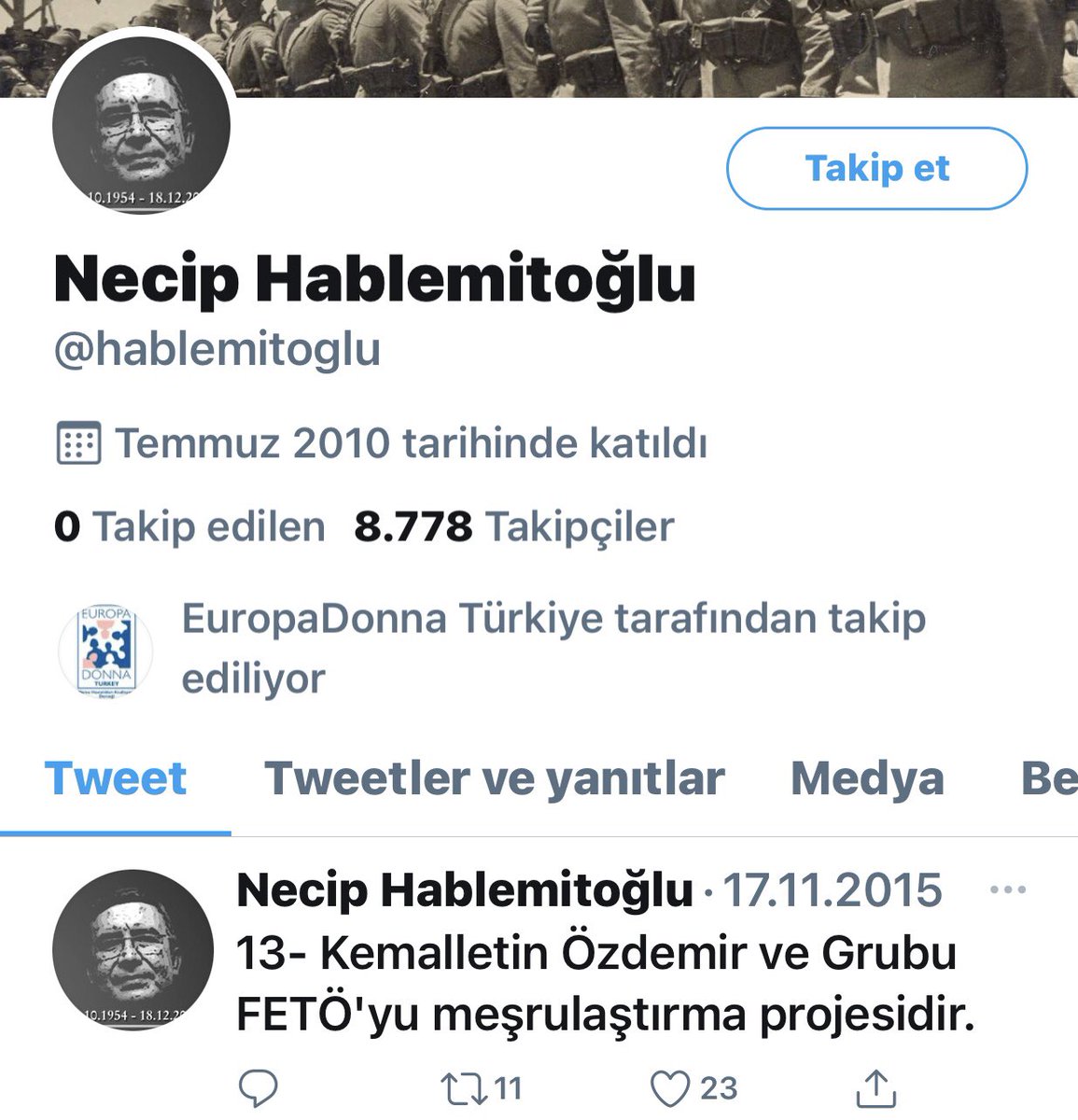 s_hablemitoglu's tweet photo. Bu hesabı bildirebilir misiniz rica etsem, kimler tarafından ve ne adına açıldığı bilmiyoruz. Sahte hesap... https://t.co/LSIIPrt4CL