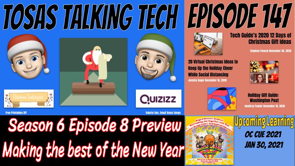 TechTomBUSD's tweet photo. New @TosasTalkinTech TOday! Christmas Gift Ideas, Christmas Game Ideas, and Much Much More! An Hour of Goodness for your ears! #podcastedu #4EducatorsbyEducators #wearecue #BassettProud https://t.co/WWVLlHBUas
