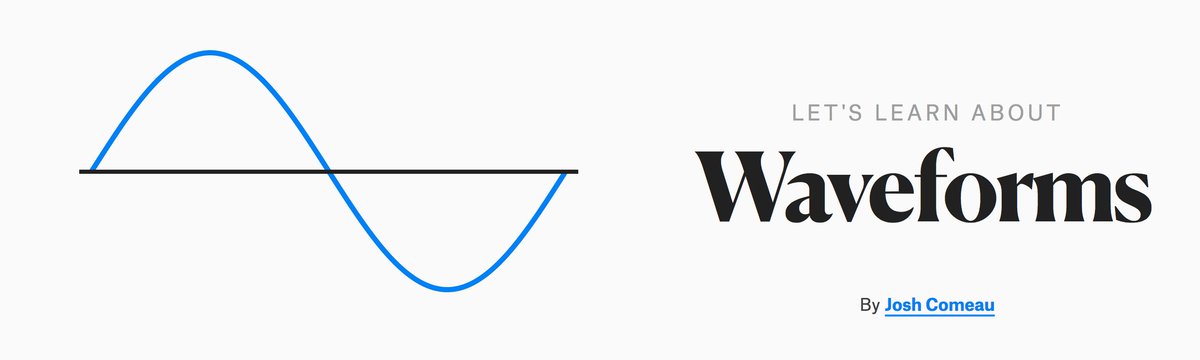 Let's Learn About Waveforms : bit.ly/3rabQJz "This interactive guide introduces and explores waveforms."