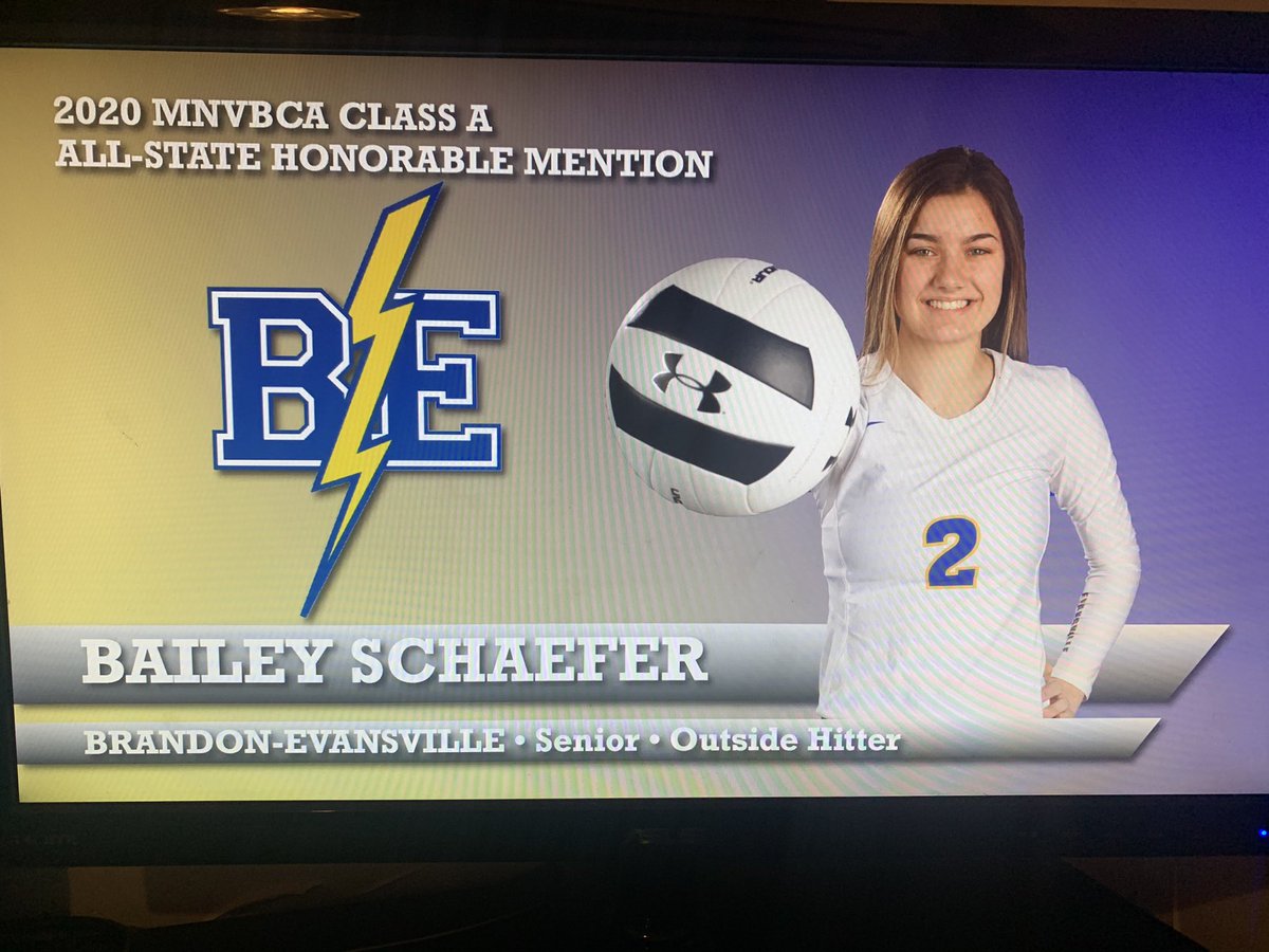 be_charger_vb's tweet photo. SHE DID THAT!!!! 2020 MNVBCA Class A All-State Honorable mention! Congrats @schaeferbailey2 we’ve said it once and we’ll say it again, proud of you B! #hoorah #chargervb https://t.co/u3SMeomXnJ