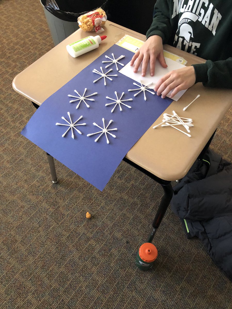 Had fun creating these snowflakes and identifying angles.