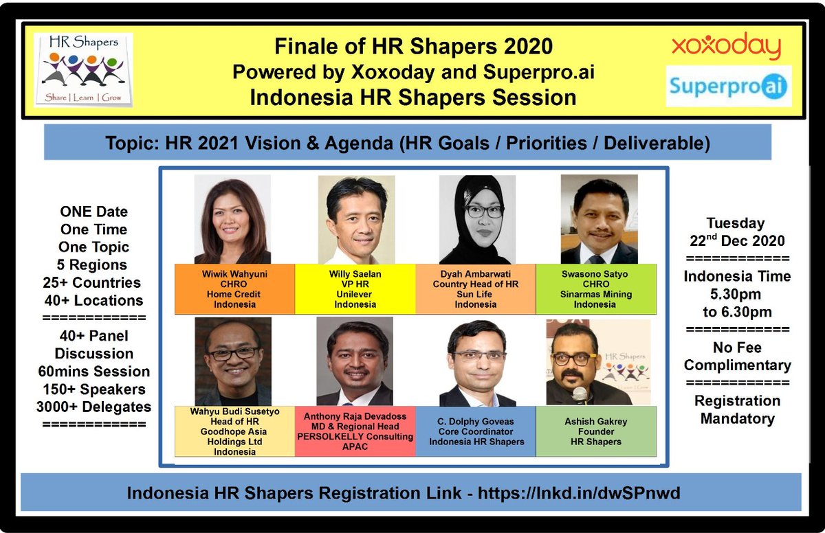 As we eagerly look forward for 2021, come and join us to know what is the vision of our some of the best HR Leaders in Indonesia..#HRShapers, #Leadership #HumanResources #HumanResource @hr_shapers @ashishgakrey