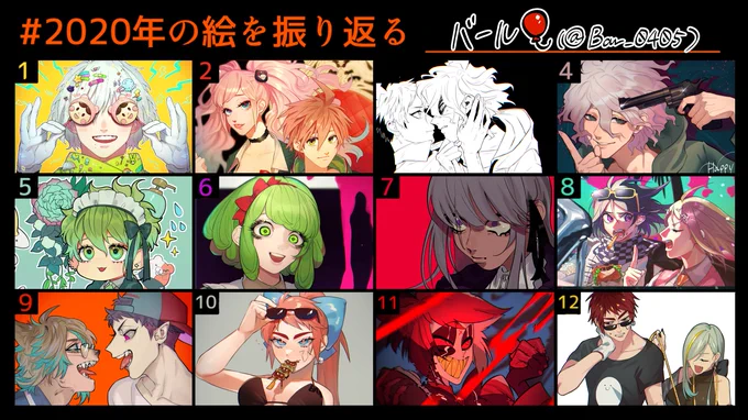 #2020年の絵を振り返る 
今年もいっぱい描いたね～ 