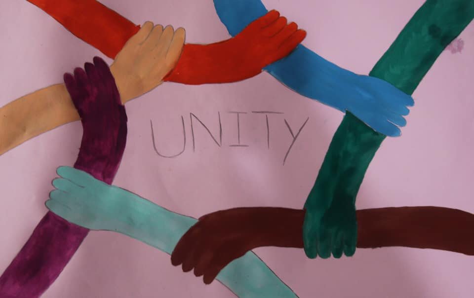C_RLC's tweet photo. Unity from our students' perspective
Unity is friendship
Unity is peace
Unity is harmony 
Unity is supporting each other

Some selected art pieces from our students in their art exam, themed '#UNITY https://t.co/lKRxD52Bwv