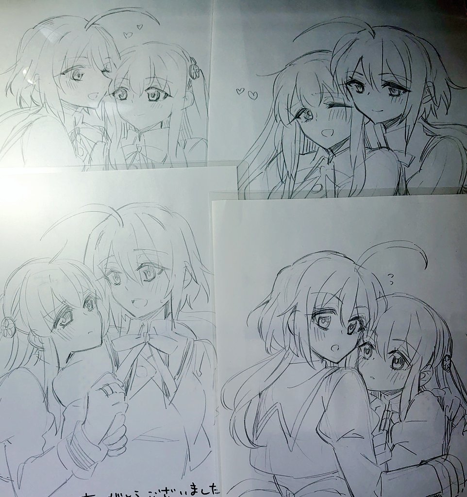 スケブ頼まれたとき用に現地で描くのダルくて前もって描いたの用意してたのですが誰も来なかったので欲しい方先着であげます。スタート 