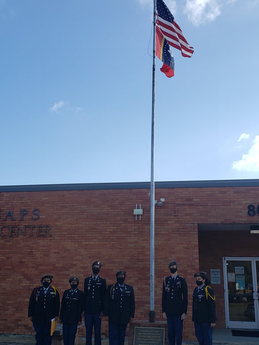 On Thursday, December 17th, 2020, the new state flag for Mississippi was installed at SHS and MCTC. The SHS JROTC cadets hosted the event and educated the audience about OUR new flag. What a great day in the Jacket Nation! <a href="/StarkvilleSD/">Starkville Schools</a> <a href="/edpeasant/">Eddie Peasant</a> <a href="/edu_SDN/">Charlie Benton</a>