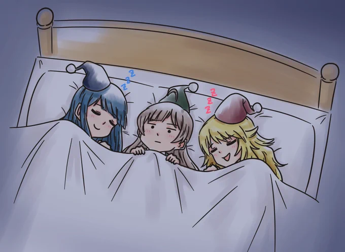 いつでもどこでもほぼ無限に寝れる姉らの昼寝に付き合ってたら自分だけ夜に眠れなくなって天上の木目を数え出した薔薇組の末妹 