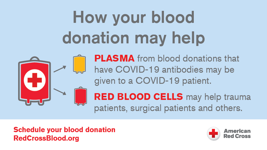 RedCrossGAR's tweet photo. DYK a positive COVID-19 antibody test result doesn’t make you ineligible to donate blood? In fact, the plasma from your blood donation may go to help someone fighting COVID-19! Make an appointment to give blood with the Red Cross at https://t.co/DAxpDCLOkV. https://t.co/F2Lpd7uDfb