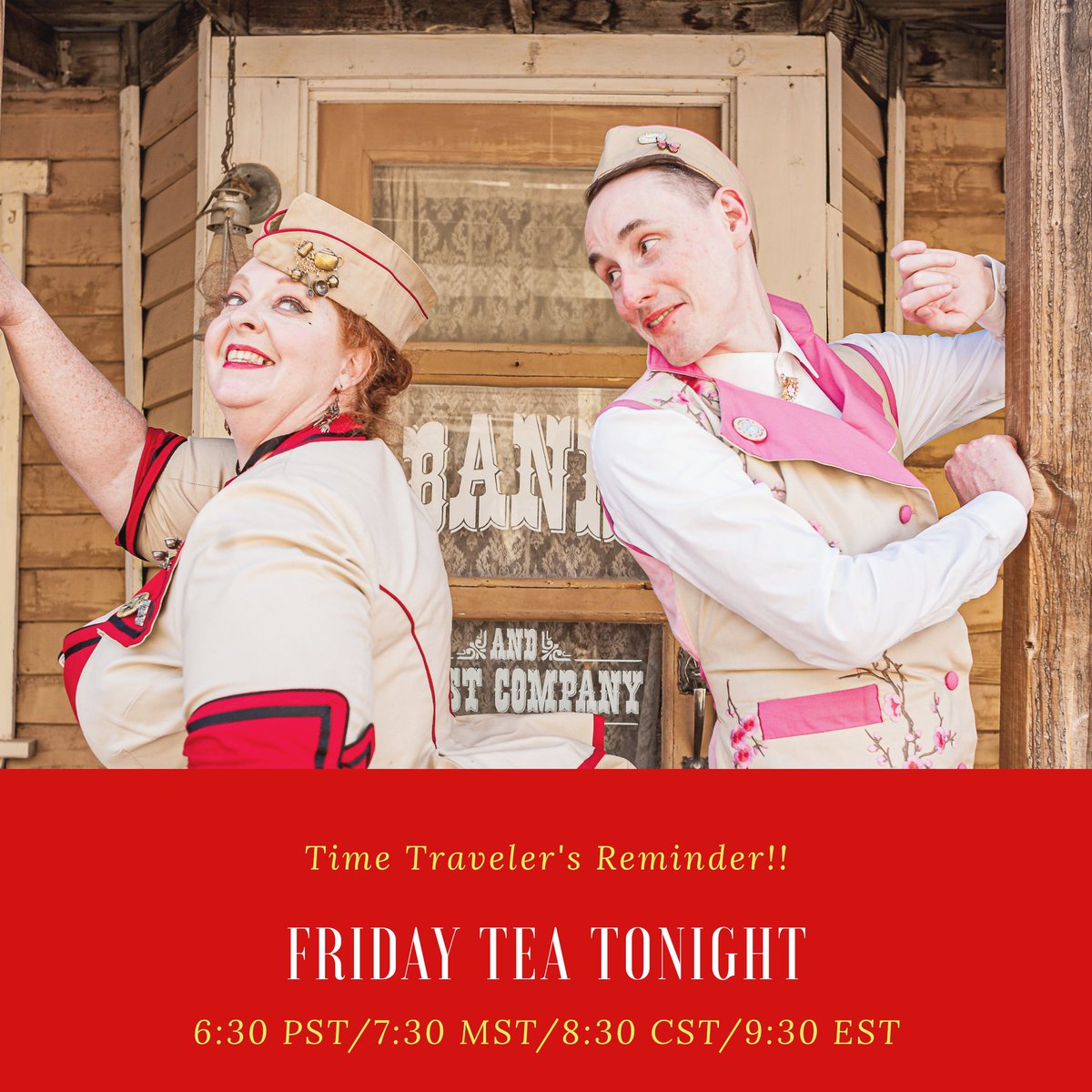 MadameAskew's tweet photo. Join us tonight for a full pot of holiday cheekiness and our last live tea of 2020!! 

6:30pm PST/9:30pm EST/2:30am UTC

https://t.co/war67zDsun 

Photo courtesy of @PeteMPhotos
⁣
#steampunk #cheekystrumpet #EmbracetheScandal https://t.co/LFLrHOlW1q